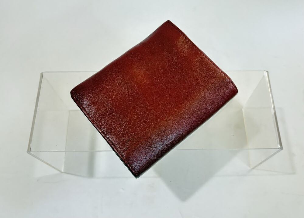 Wilson’s Leather Burgundy Bi-Fold Wallet Card Holder Coin & Bill Holder Classic